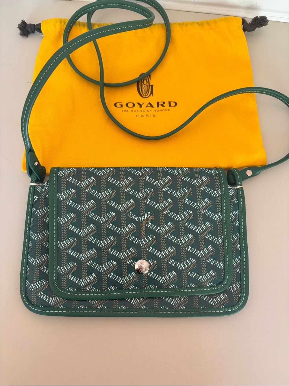 Goyard Green Goyardine Small Crossbody Bag